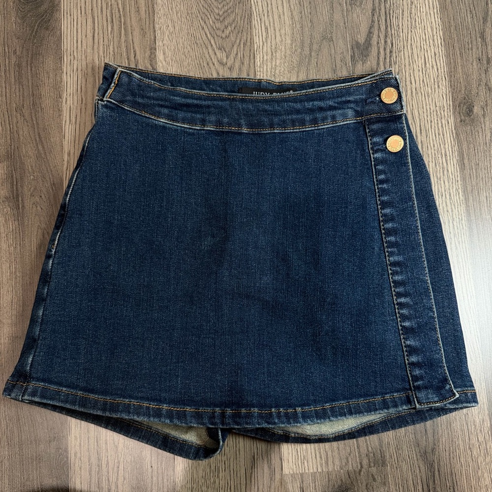 Judy Blue Dark Blue Denim Mini Skort XS